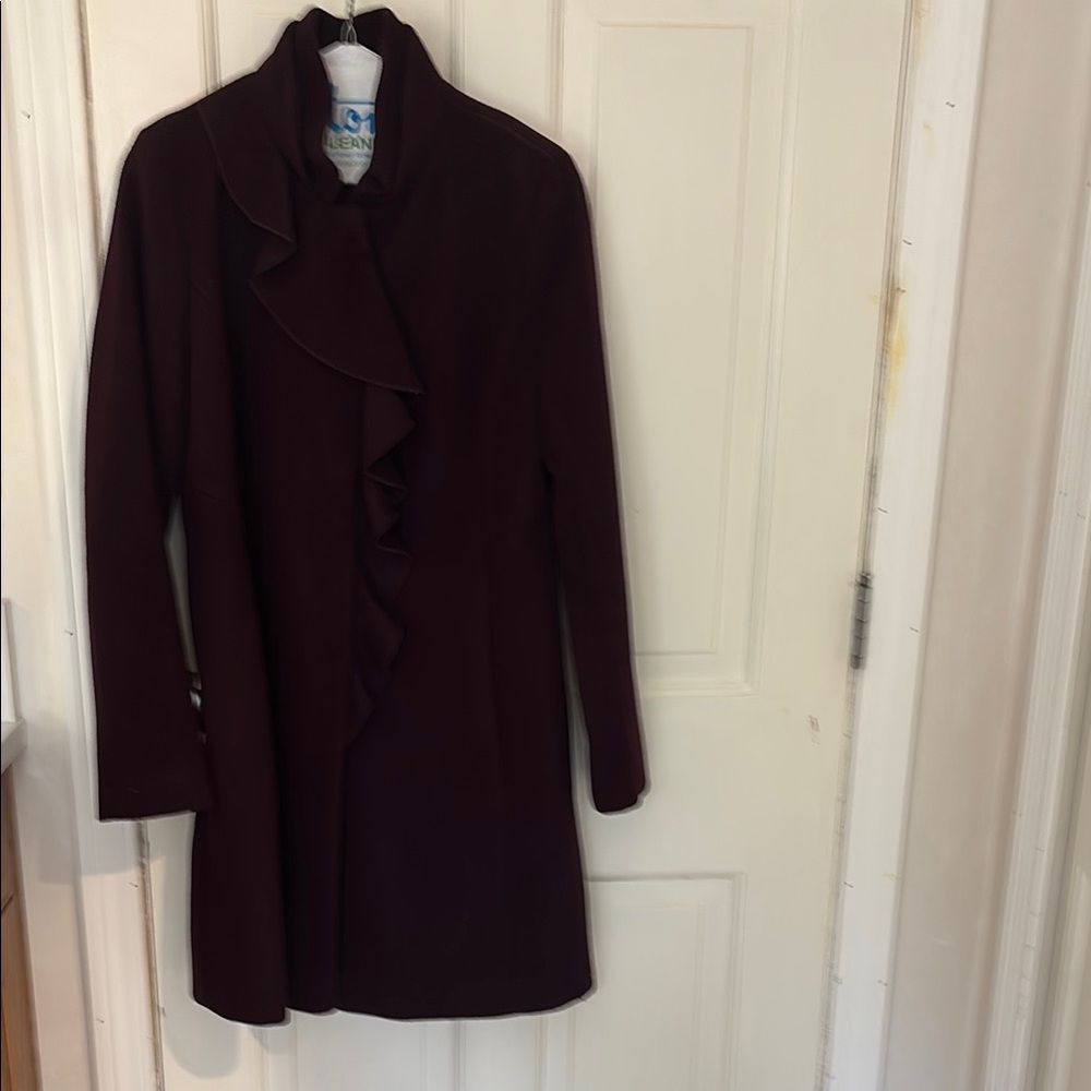DKNY Women's Deep Burgundy Trench Coat
